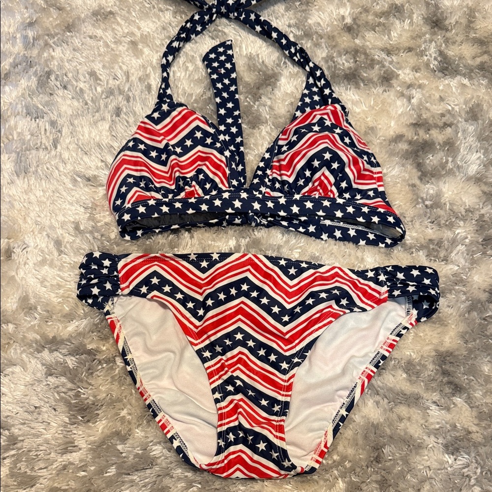 Catalina Navy and Red Star Bikini